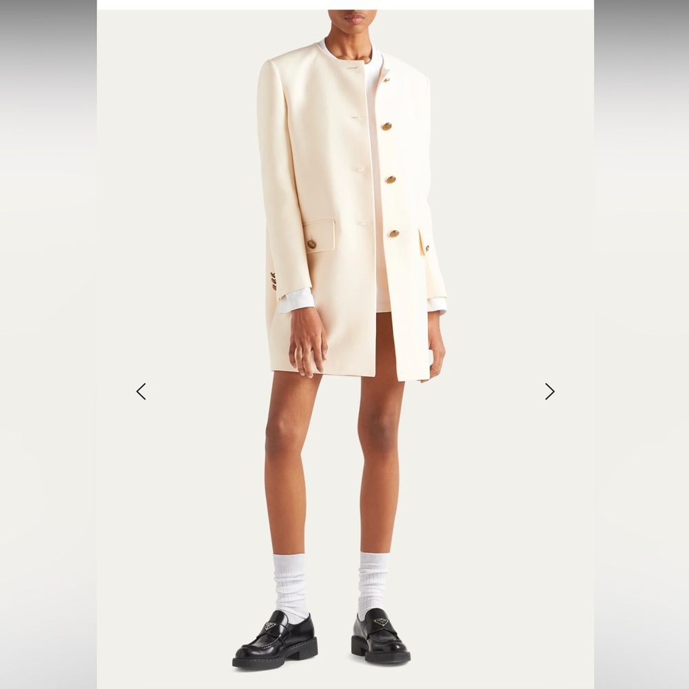 BNWT Prada Single-Breasted Tricotine Coat - Picture 2 of 4